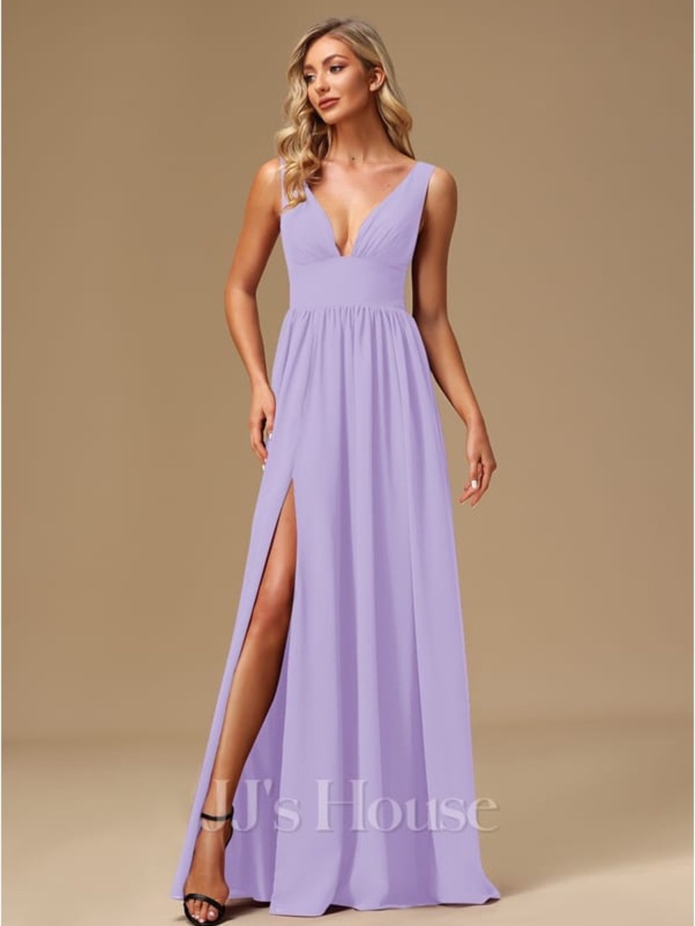 JJs House Lilac Sleeveless V-Neck A-Line Dress size 8